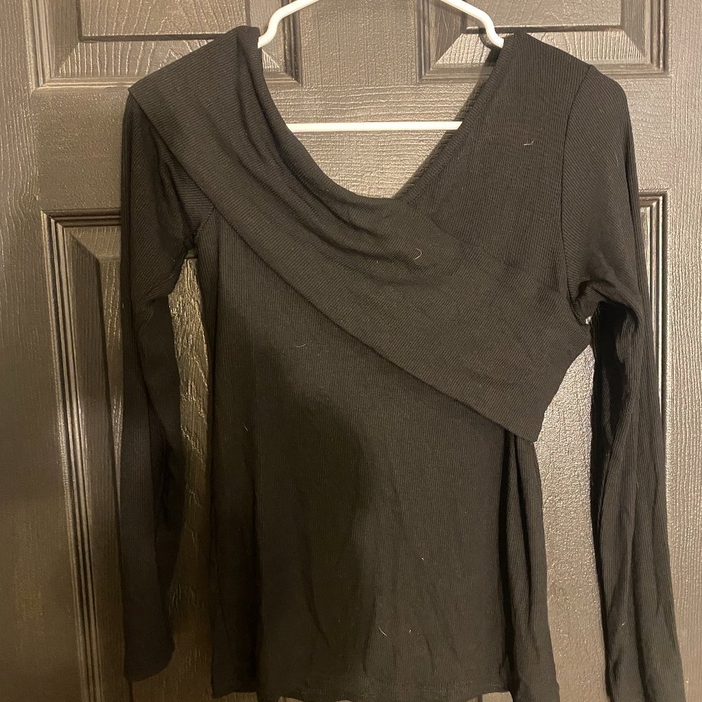 black sweater